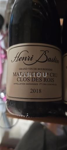 Bourgogne Maranges Premier Cru Henri Bastin Clos des Rois 2018