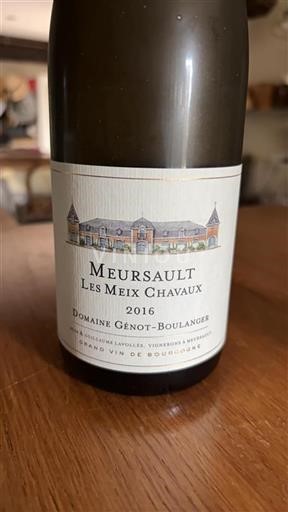 Bourgondië Meursault Domaine Génot-Boulanger Les Meix Chavaux 2016