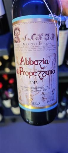 Abruzzo Montepulciano d'Abruzzo Abazzia di Propezzano 2012