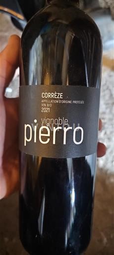 Vin Rouge sec Vignoble Pierro 2021 France Sud-Ouest Corrèze