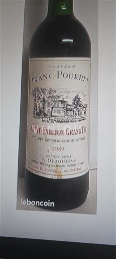 Bordeaux Saint-Émilion Grand Cru Franc-Pourret 1989