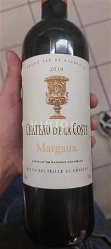Bordeaux Margaux Grand Cru Château La Coste 2018