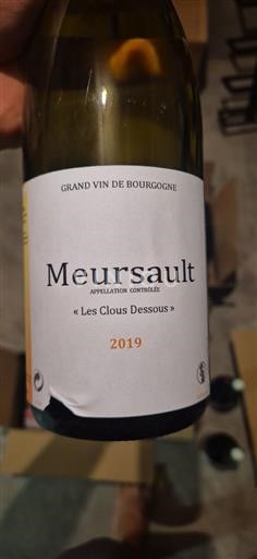 Bourgondië Meursault Les Clous Dessous 2019