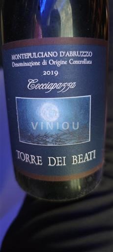 Abruzzes Montepulciano d'Abruzzo Torre Dei Beati Cocciapazza 2019