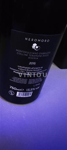 Abruzzerne Montepulciano d'Abruzzo Colline Teramane Fattoria Bruno Nicodemi Neromoro 2015
