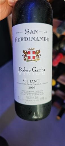 Tuscan Wines Chianti San Ferdinando Podere Gamba 2009