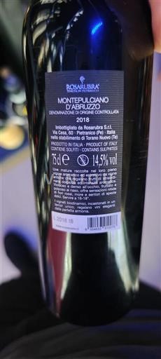 Abruzzes Montepulciano d'Abruzzo Rosarubra 2018