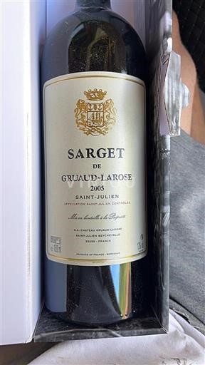 Bordeaux Saint-Julien Château Gruaud-Larose Sarget de Gruaud-Larose 2005