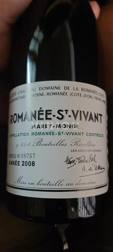 Bourgogne Romanée-saint-vivant Grand Cru Domaine La Romanée-Conti Marey-Monge 2008