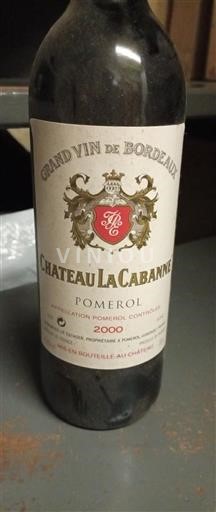 Bordeaux Pomerol Château La Cabanne 2000
