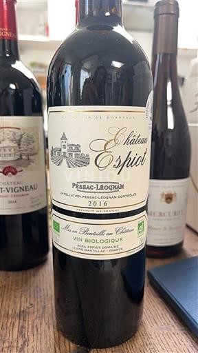 Bordeaux Pessac-Léognan Château Espiot 2016