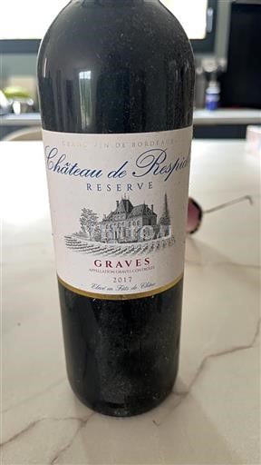 Bordeaux Graves Château Respide Réserve 2017
