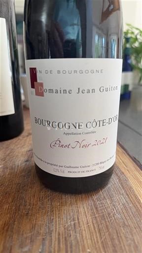 Burgundsko Burgundsko Côte d'Or Domaine Jean Guiton Pinot Noir 2021