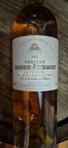 Bordeaux Sauternes Premier Cru Château Lafaurie-Peyraguey 2011