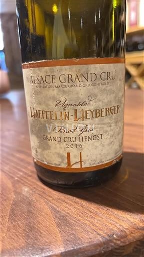 Alsace Alsace Grand Cru Grand Cru Vignoble Haeffelin-Heyberger Pinot Gris Grand Cru Hengst 2016