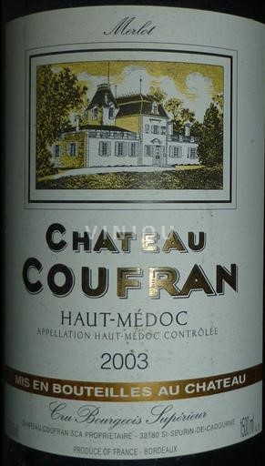 Bordeaux Haut-Médoc Château Coufran 2003