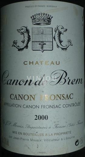 Bordeaux Canon-Fronsac Château Canon de Brem 2000