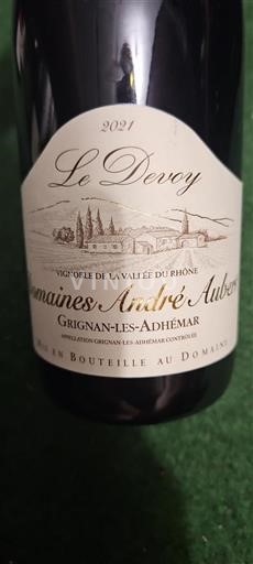 Rhône Valley Grignan-les-Adhémar Domaine S André Aubert Le Devoy 2021