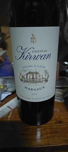 Bordeaux Margaux Grand Cru Kirwan 2018