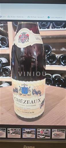 Burgundsko Échézeaux Grand Cru Paul compain 1974