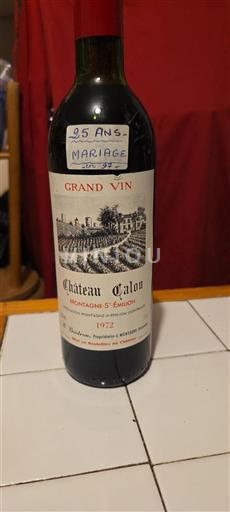 Bordeaux Montagne Saint-Émilion Château Calon 1972