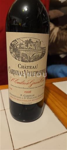 Bordeaux Saint-Émilion Grand Cru Château Cardinal-Villemaurine 1998