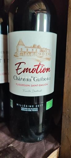 Bordeaux Puisseguin-saint-émilion Château Guibeau Émotion 2017