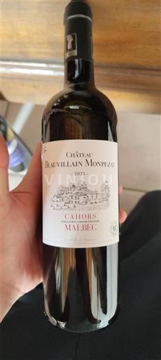 Lounais-Ranska Cahors Château Beauvillain Monpezat Malbec 2021