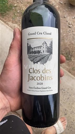 Bordeaux Saint-Émilion Grand Cru Clos des Jacobins 2020