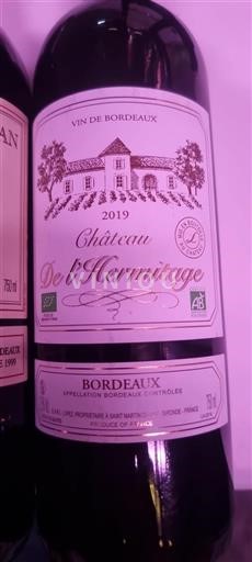 Bordeaux Château L'Hermitage 2019