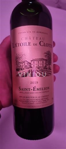 Bordeaux Saint-Émilion Château L'Étoile de Clotte 2019