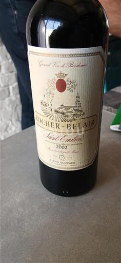 Bordeaux Saint-Émilion Rocher-Belair 2002