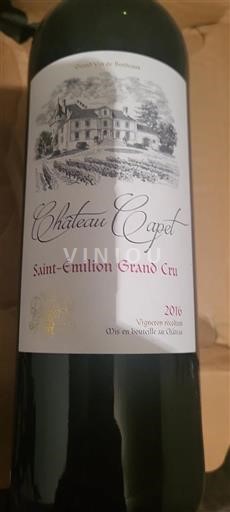 Bordeaux Saint-Émilion Grand Cru Grand Cru Château Capet 2016