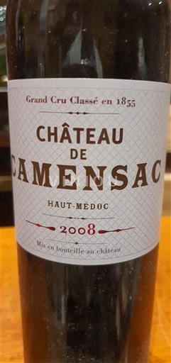 Bordeaux Haut-Médoc Grand Cru Château Camensac 2008