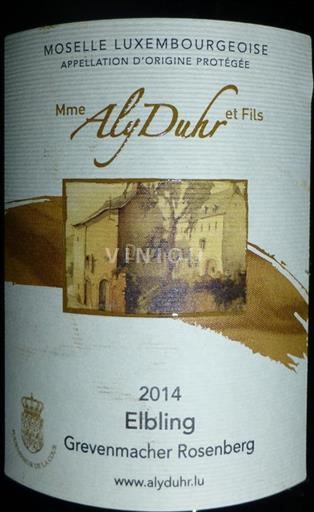 Moselle luxembourgeoise Grevenmacher Elbling Grevenmacher Rosenberg 2014