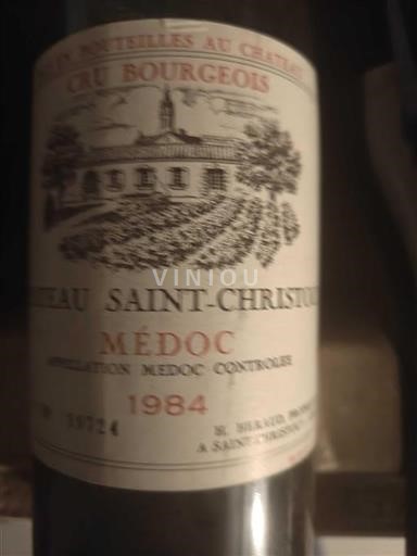 Bordeaux Médoc Cru Bourgeois Château Saint-Christoly 1984