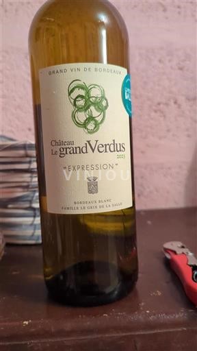 Bordeaux Château Le Grand Verdus Expression 2023