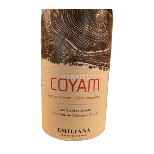 Vin Rouge sec Coyam Emiliana 2020 Chili Rapel Valley Colchagua Valley biodynamie
