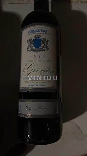 Bordeaux Graves Château La Mazerolle La Gravelìere 2020