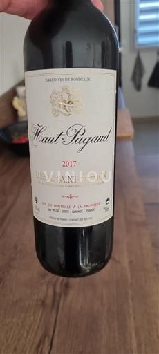 Bordeaux Lussac-saint-émilion Haut-Pagaud 2017