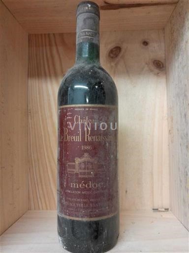 Bordeaux Médoc Château Le Breuil Renaissance 1986