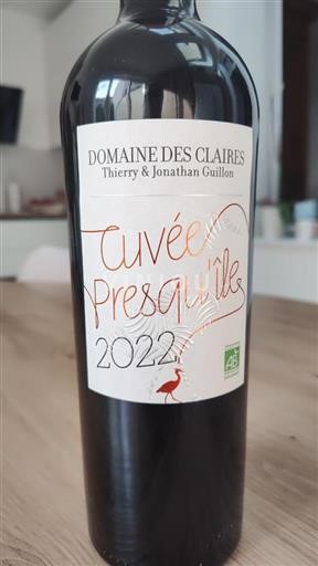 Akvitanska in Charentes Šarentec Domaine Des Claires Presqu'île 2022