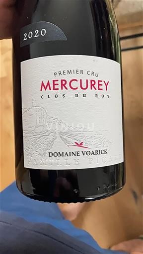 Burgundi Mercurey Premier Cru Domaine Voarick Clos du Roy 2020