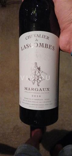 Bordeaux Margaux Château Lascombes Chevalier de Lascombes 2016
