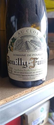 Borgoña Pouilly-fuissé Domaine Pouilly Au Clos 2018