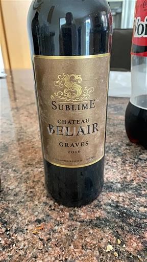Bordeaux Graves Château Belair Sublime 2016
