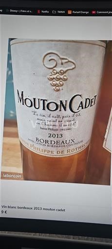 Bordeaux Baron Philippe de Rothschild Mouton Cadet 2013