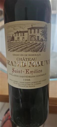Bordeaux Saint-Émilion Grand Nauve 1998
