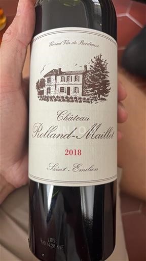 Bordeaux Saint-Émilion Château Rolland-Maillet 2018