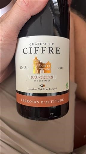 Languedoc Faugères Château Ciffre Terroirs d'Altitude 2020